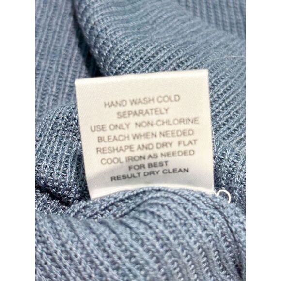 Hippie Rose Women's Long Sleeves Knit Sweater Criss Cross Back Blue Size Large - Picture 8 of 10